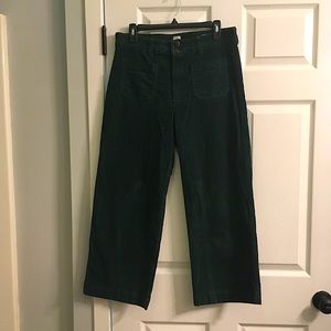 GAP teal corduroy high waist wide leg pants 10P